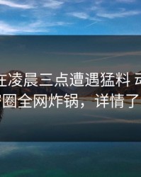 神秘人在凌晨三点遭遇猛料 动情，微密圈全网炸锅，详情了解